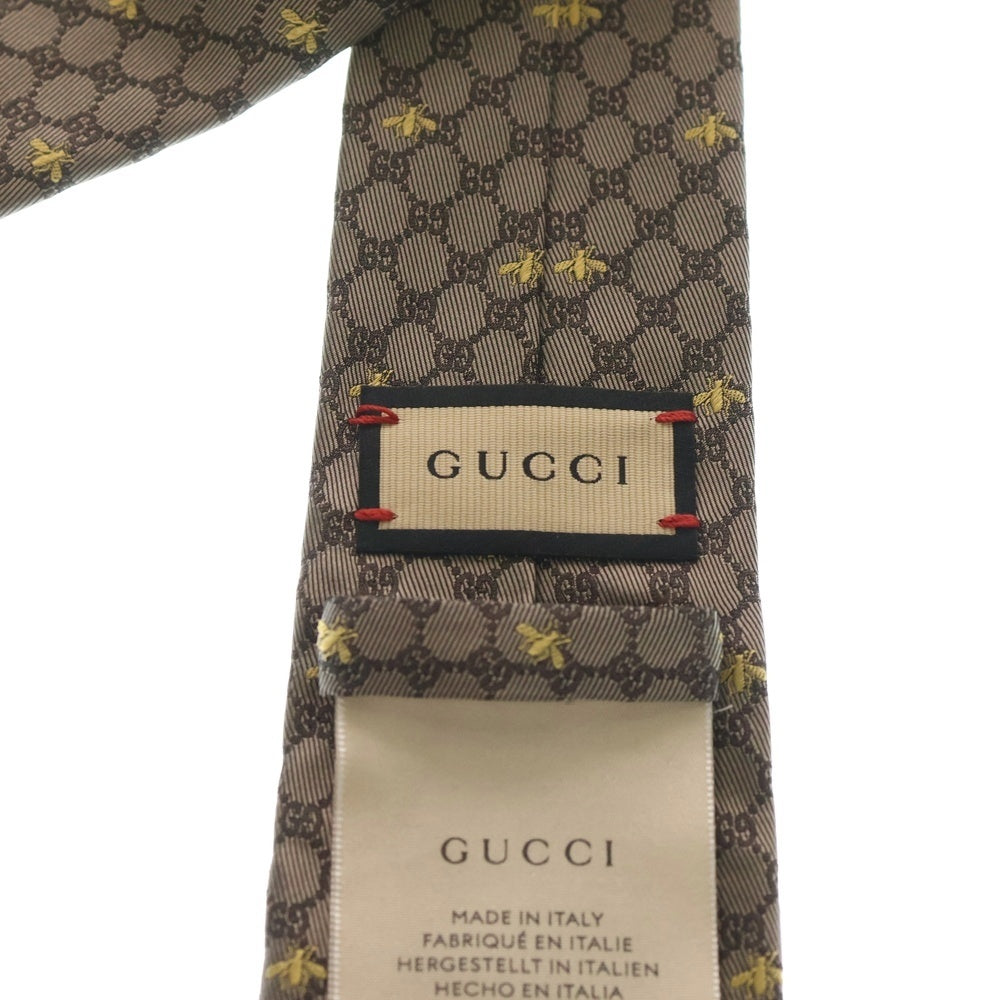 GUCCI(グッチ) GGロゴ シルク ネクタイ 545078 4E002 ベージュ
