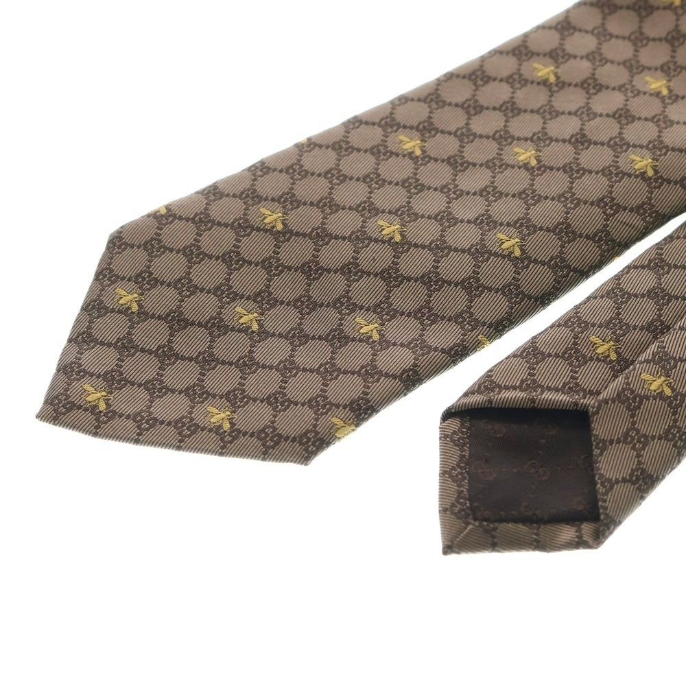 GUCCI(グッチ) GGロゴ シルク ネクタイ 545078 4E002 ベージュ