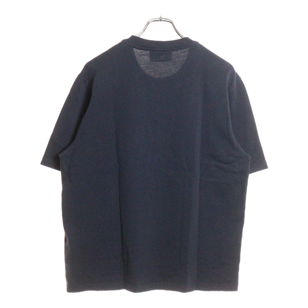 ami paris(アミパリス) フロントロゴ刺繍 半袖Tシャツ カットソー HTS055 726 ネイビー レディース