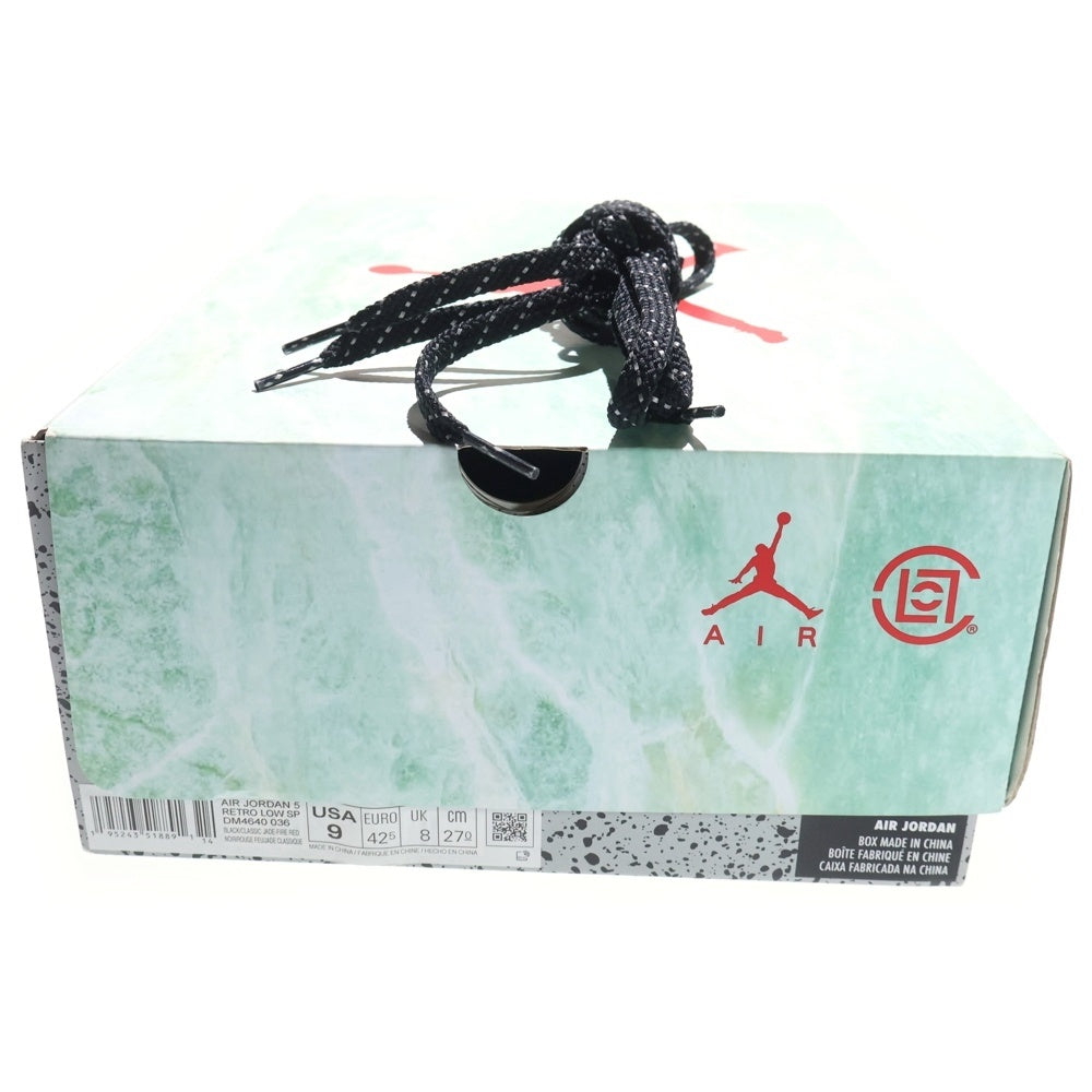 NIKE(ナイキ) ×CLOT AIR JORDAN 5 RETRO LOW SP DM4640-036 クロット エアジョーダン 5 ジェイド ローカットスニーカー US9/27.0cm ブラック