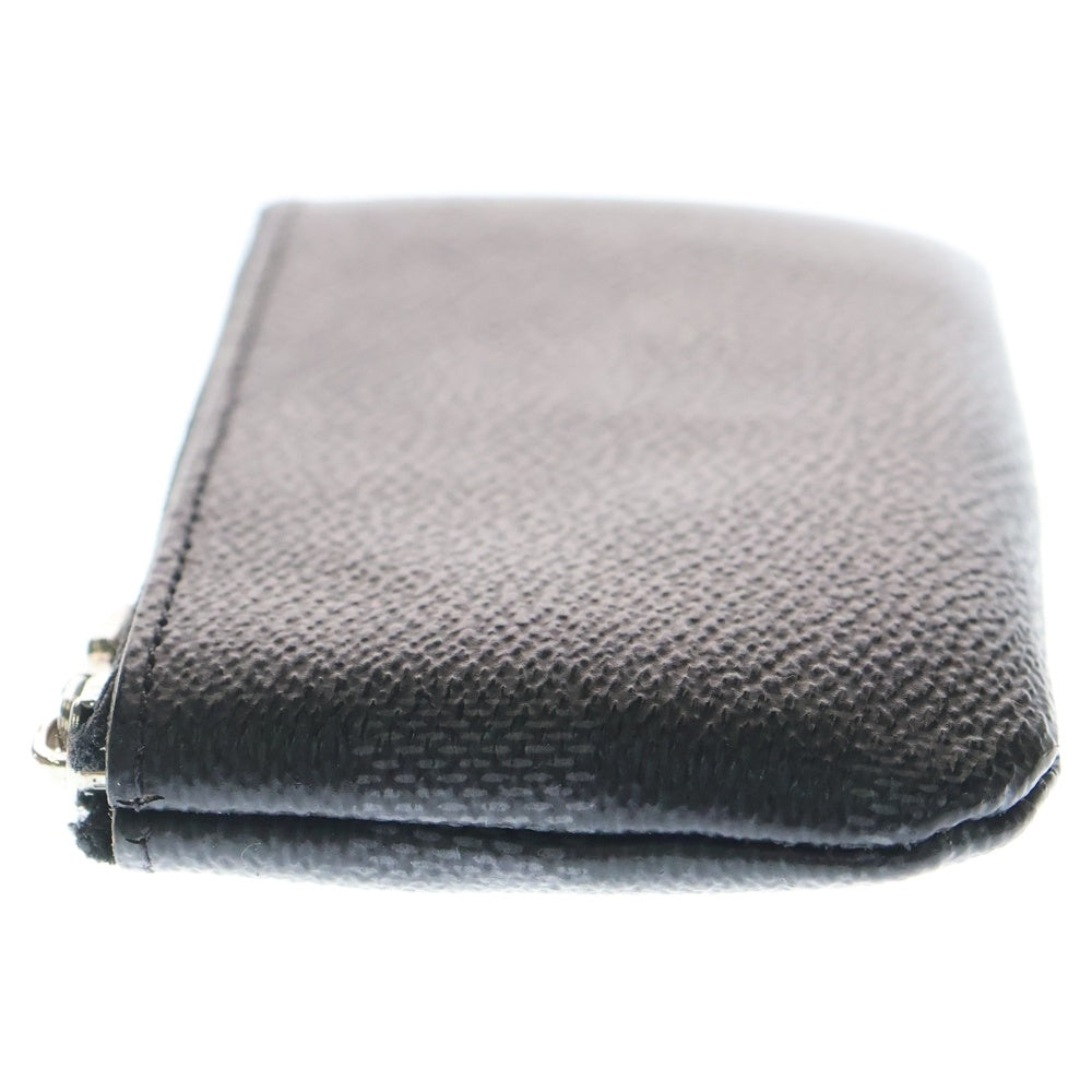 LOUIS VUITTON(ルイヴィトン) ポシェット クレ ダミエ グラフィット PVC レザー コインケース ポーチ 小銭入れ シルバー金具 ブラック N60155