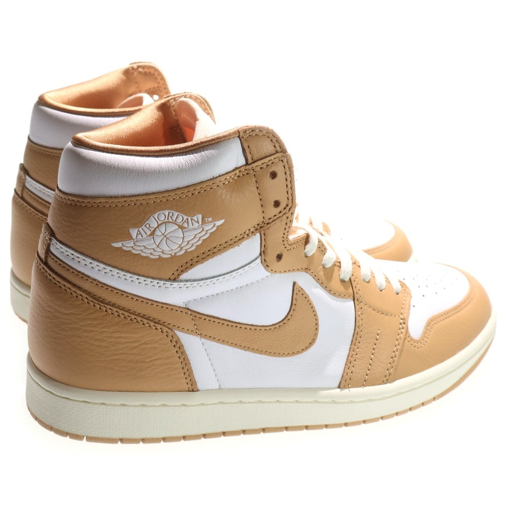 NIKE(ナイキ) WMNS AIR JORDAN 1 RETRO HI OG FN6622-201 ウィメンズ エアジョーダン1 ハイカットスニーカー ホワイト/ベージュ US11.5/28.5cm レディース