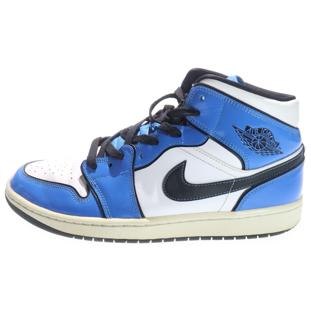 NIKE(ナイキ) AIR JORDAN 1 MID SE SIGNAL BLUE DD6834-402 エアジョーダン 1 シグナルブルー ミッドカットスニーカー ホワイト/ブルー US10.5/28.5cm