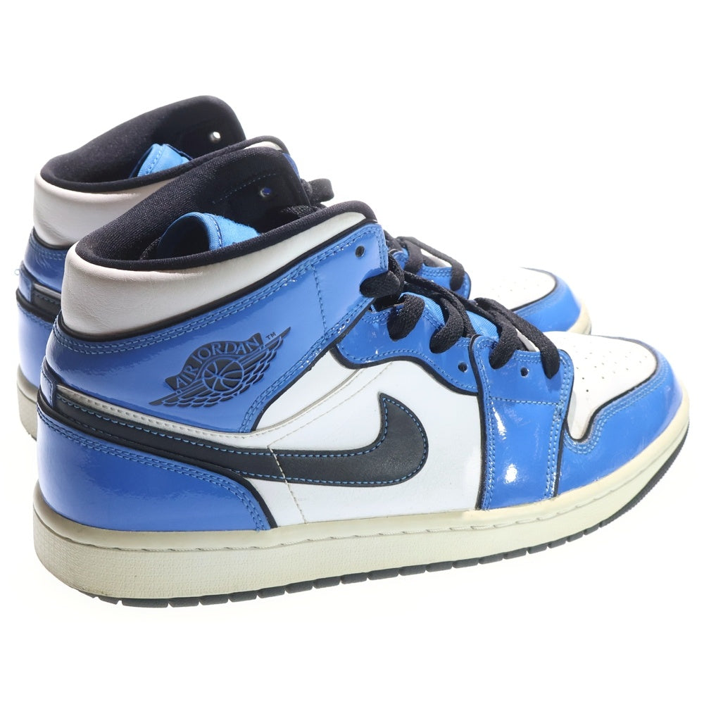 NIKE(ナイキ) AIR JORDAN 1 MID SE SIGNAL BLUE DD6834-402 エアジョーダン 1 シグナルブルー ミッドカットスニーカー ホワイト/ブルー US10.5/28.5cm
