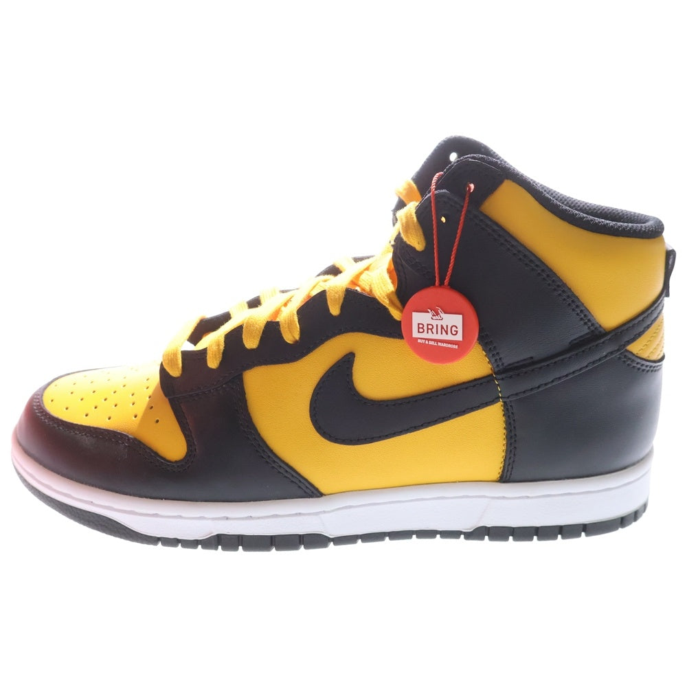 NIKE(ナイキ) DUNK HIGH RETRO UNIVERSITY GOLD AND BLACK DD1399-700 ダンク ユニバーシティゴールド&ブラック ハイカットスニーカー US10/28cm ブラック/イエロー