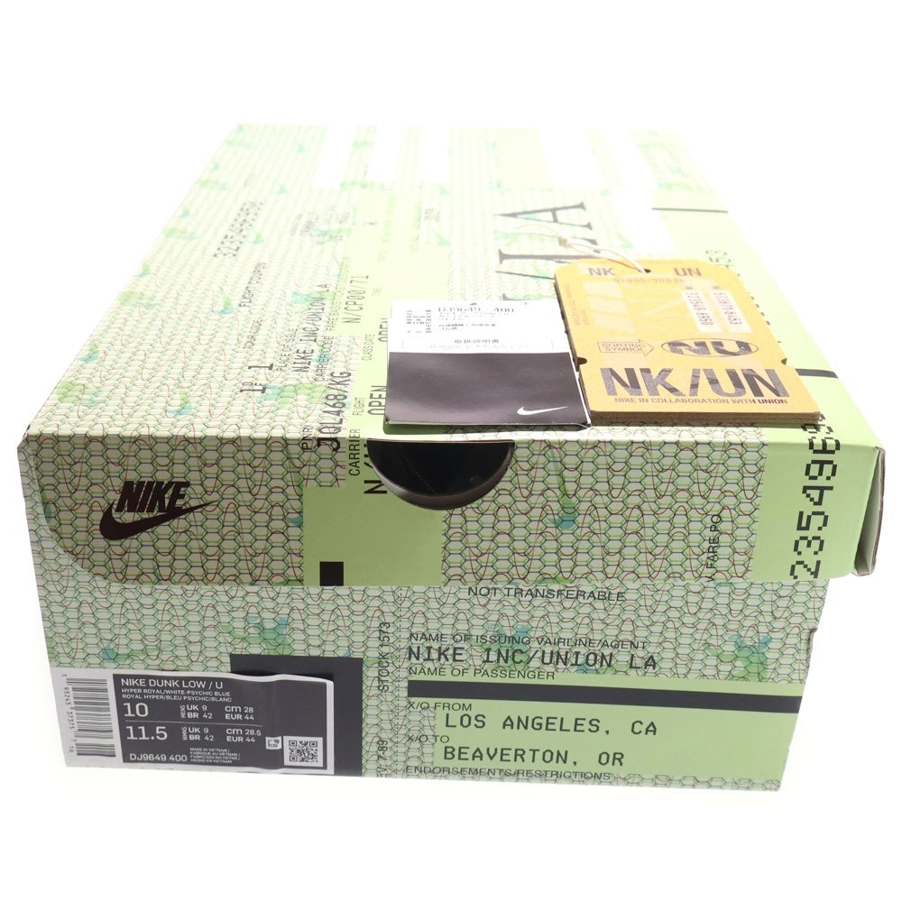 NIKE(ナイキ) ×UNION DUNK LOW DJ9649-400 ユニオン ダンク ローカットスニーカー US10/28cm ブルー