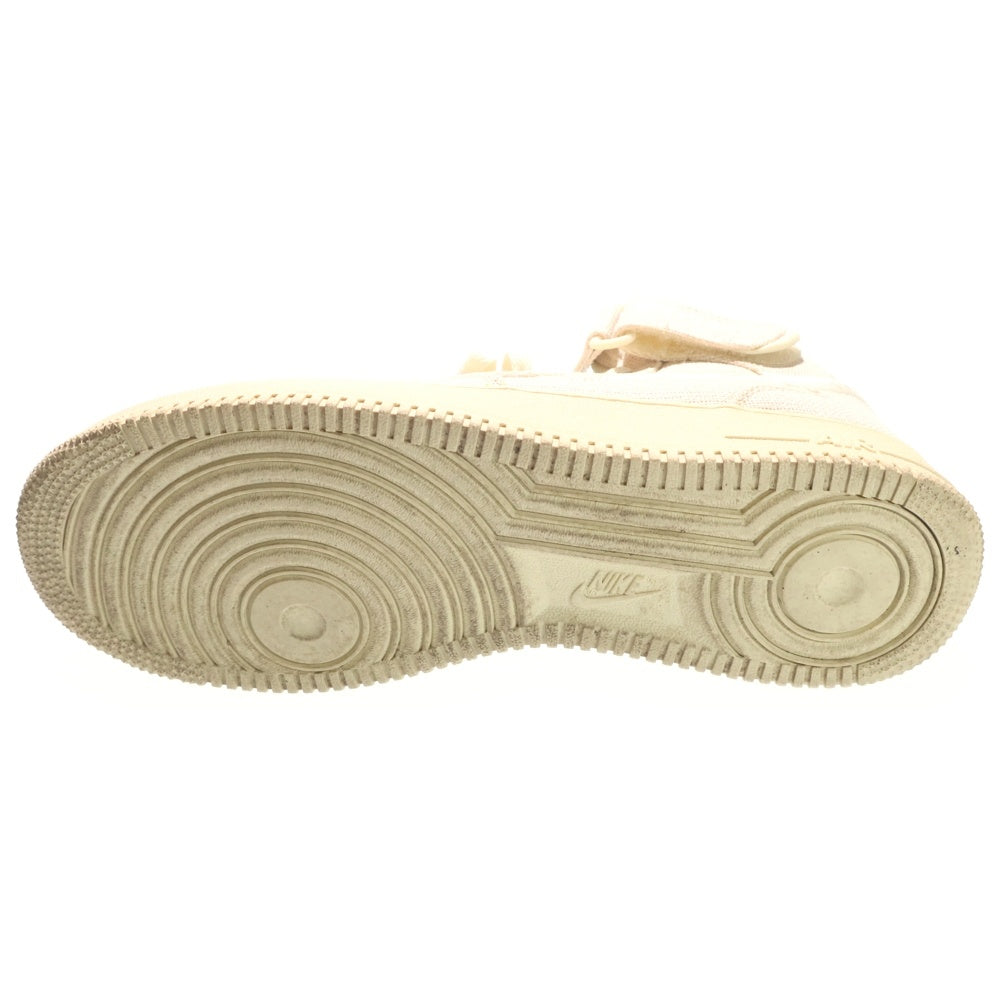 NIKE(ナイキ) ×STUSSY AIR FORCE1 '07 MID SP Fossil DJ7841-200 ステューシー エアフォース1 ミッドカットスニーカー アイボリー US10/28cm