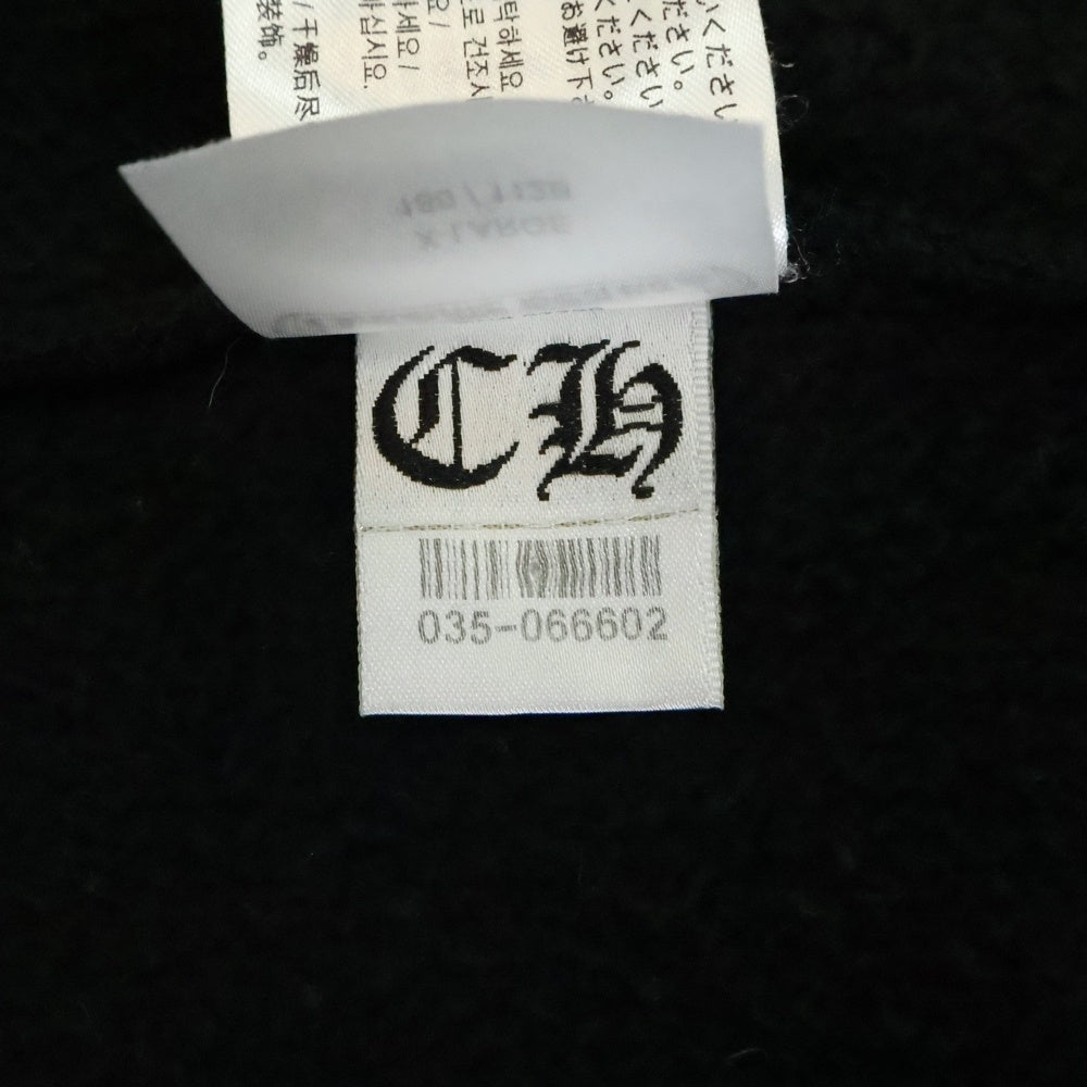 CHROME HEARTS(クロムハーツ) Horseshoe Crewneck Sweatshirt ホースシュープリント 袖フローラル クルーネックスウェットトレーナー ブラック