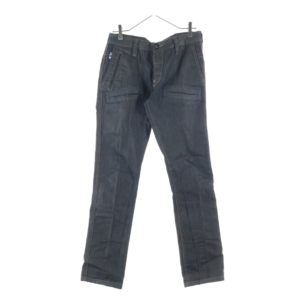 G-STAR RAW(ジースターロウ) スリムストレート ディストレスト ボタンフライ デニムパンツ CA41169 インディゴ