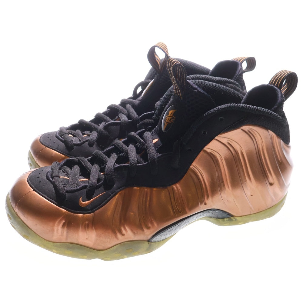NIKE(ナイキ) AIR FOAMPOSITE ONE 314996-007 エアフォームポジット ワン コッパー ハイカットスニーカー US8.5/26.5cm ゴールド