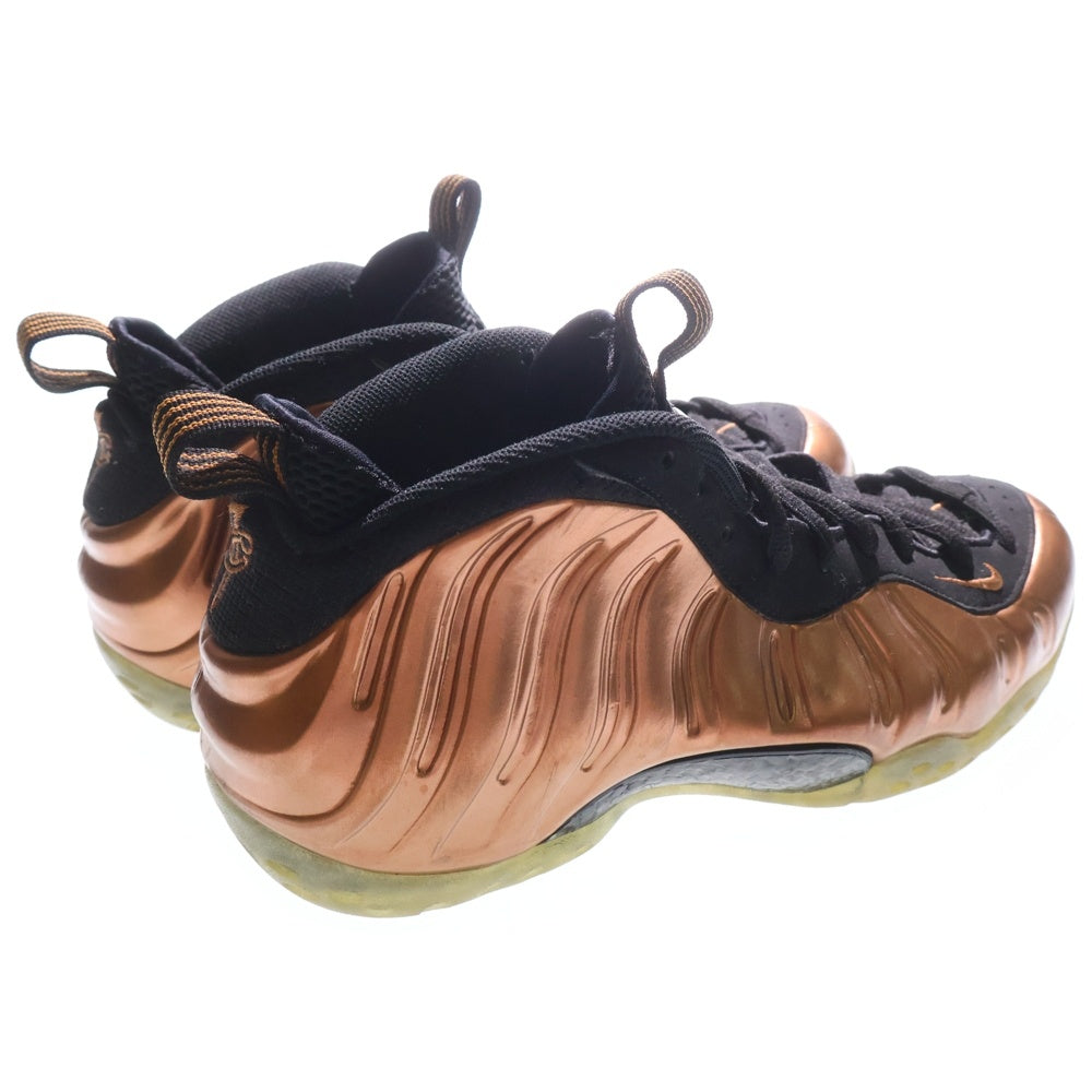 NIKE(ナイキ) AIR FOAMPOSITE ONE 314996-007 エアフォームポジット ワン コッパー ハイカットスニーカー US8.5/26.5cm ゴールド