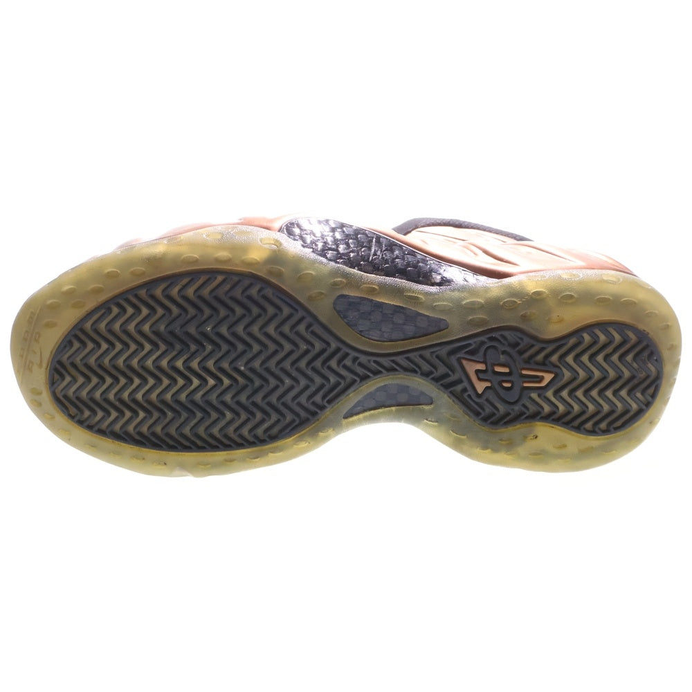 NIKE(ナイキ) AIR FOAMPOSITE ONE 314996-007 エアフォームポジット ワン コッパー ハイカットスニーカー US8.5/26.5cm ゴールド