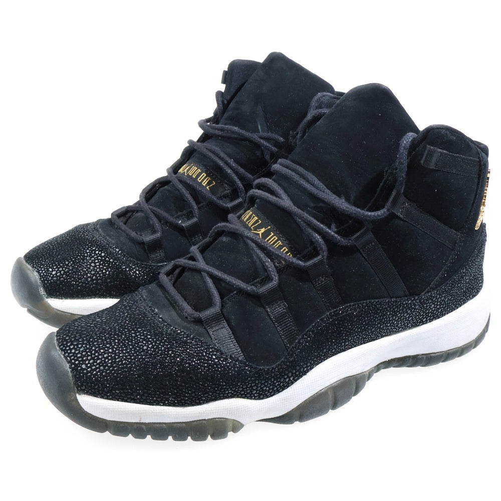 NIKE(ナイキ) AIR JORDAN 11 RETRO HEIRESS BLACK STINGRAY 852625-030 エアジョーダン11 レトロ ハイカットスニーカー シューズ ブラック US9Y/27.0cm