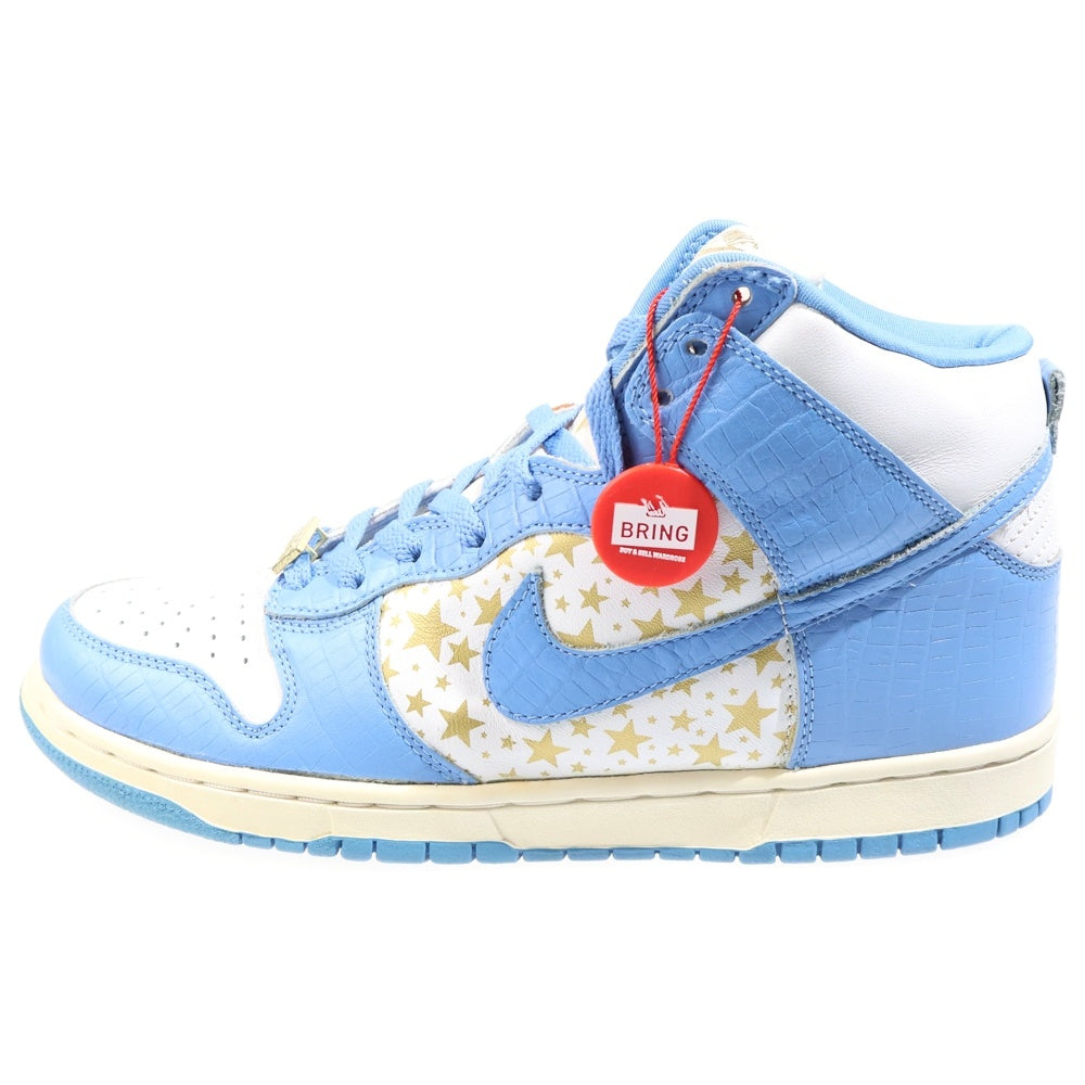 NIKE SB(ナイキエスビー) 【観賞用2003年製】×SUPREME DUNK HIGH PRO SB 307385-141 シュプリーム ダンク プロ ハイカットスニーカー US10.5/28.5cm ブルー/ホワイト
