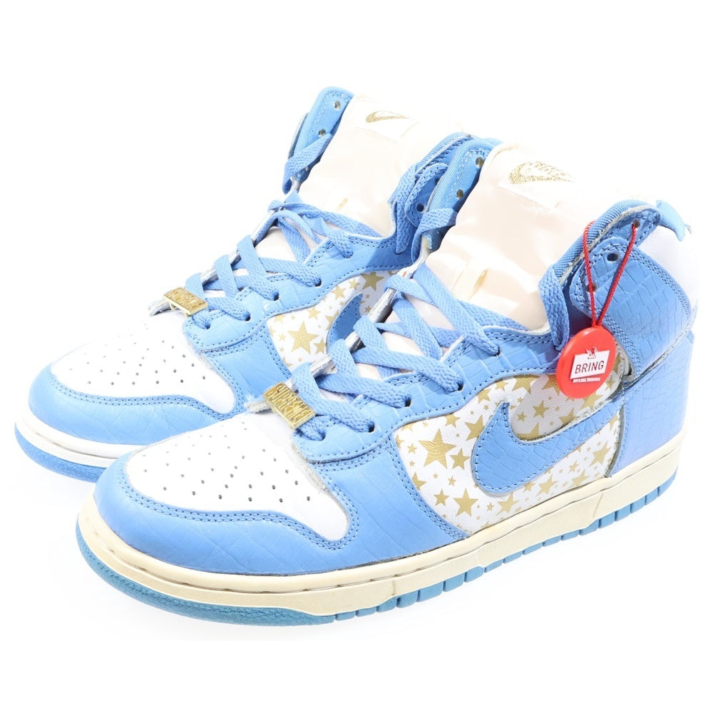 NIKE SB(ナイキエスビー) 【観賞用2003年製】×SUPREME DUNK HIGH PRO SB 307385-141 シュプリーム ダンク プロ ハイカットスニーカー US10.5/28.5cm ブルー/ホワイト