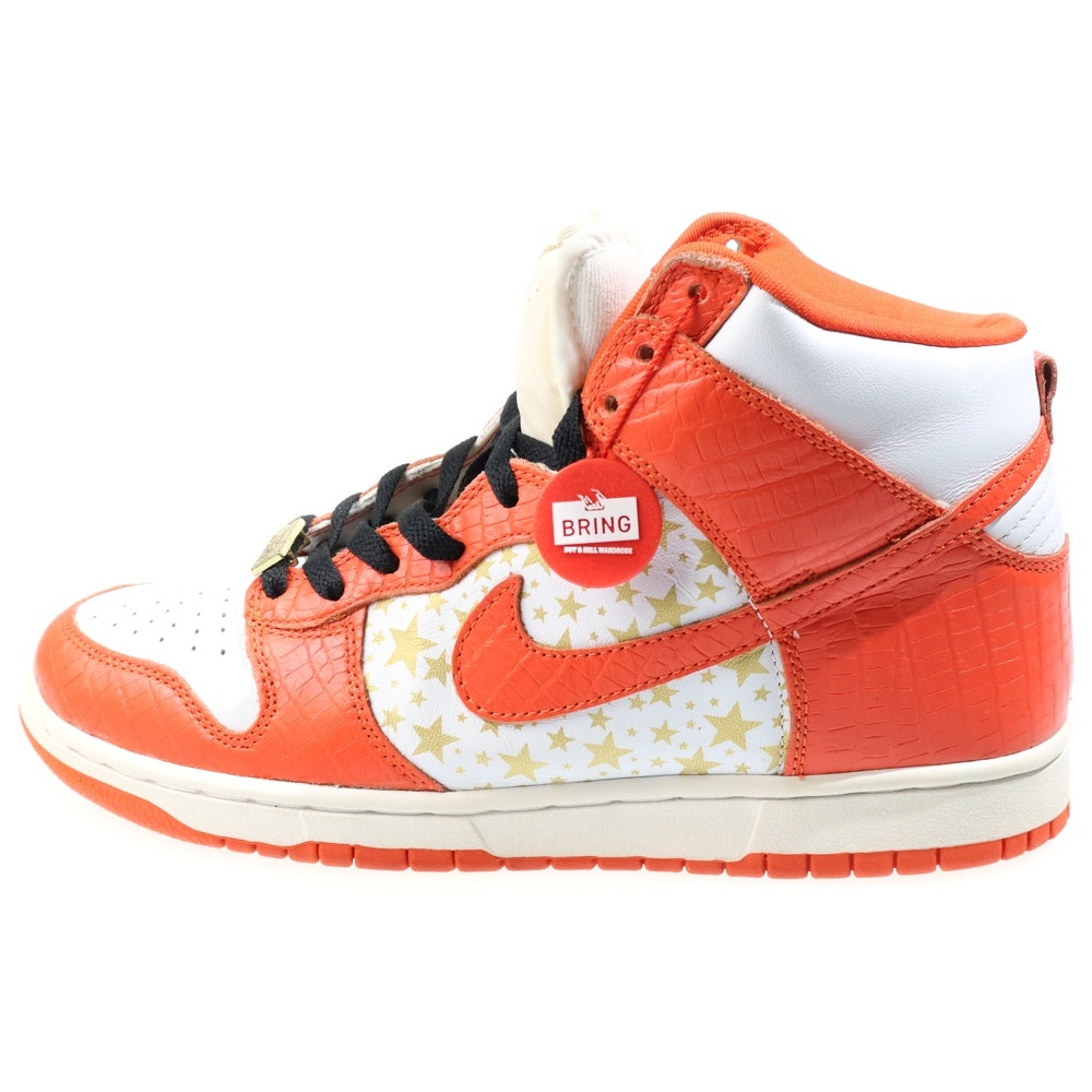 NIKE SB(ナイキエスビー) 【観賞用2003年製】×SUPREME DUNK HIGH PRO SB 307385-181 シュプリーム ダンク プロ ハイカットスニーカー US10.5/28.5cm オレンジ/ホワイト