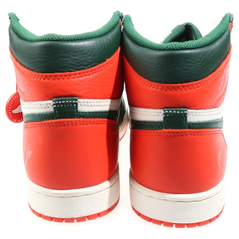 NIKE(ナイキ) ×SOLEFLY AIR JORDAN 1 RETRO HIGH OG-SF AV3905-138 ソールフライ エアジョーダン1 ハイカットスニーカー US8/26.0cm オレンジ/ホワイト