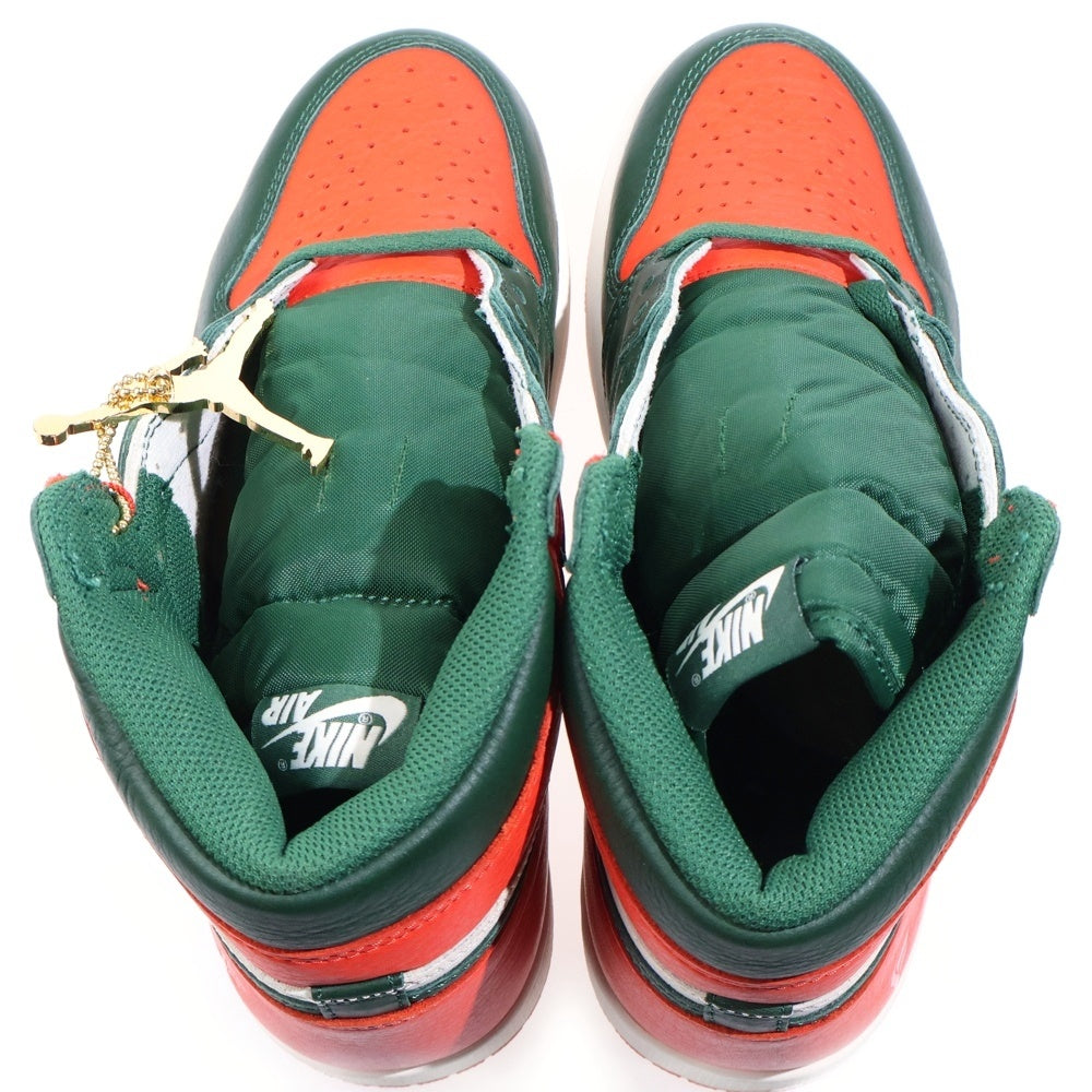 NIKE(ナイキ) ×SOLEFLY AIR JORDAN 1 RETRO HIGH OG-SF AV3905-138 ソールフライ エアジョーダン1 ハイカットスニーカー US8/26.0cm オレンジ/ホワイト