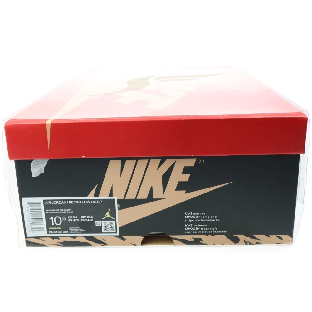 NIKE(ナイキ) ×SOLE FLY AIR JORDAN 1 LOW OG SP DN3400-001 ソールフライ エアジョーダン1 ローカットスニーカー US10.5/28.5cm ブラック