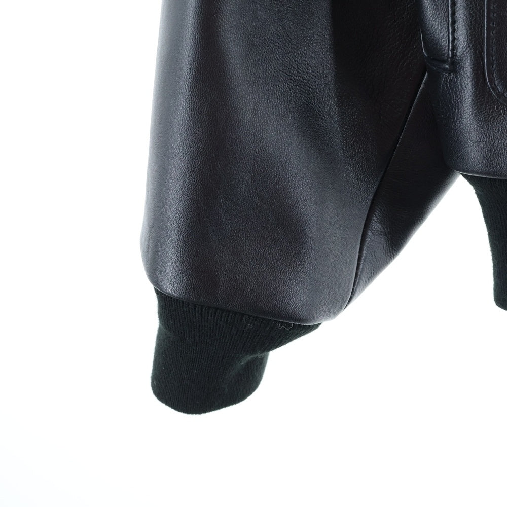 AVIREX(アヴィレックス) 26SS×FINAL FANTASY VII A-2 FLIGHT JACKET ファイナルファンタジー レザーフライトジャケット DSA-01-0118-75 ブラック