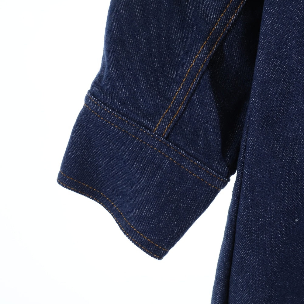 FENDI(フェンディ) BLUE DENIM MINI DRESS ブルーデニムミニドレス デニム長袖ワンピース レディース FLD545 ALC1 インディゴ