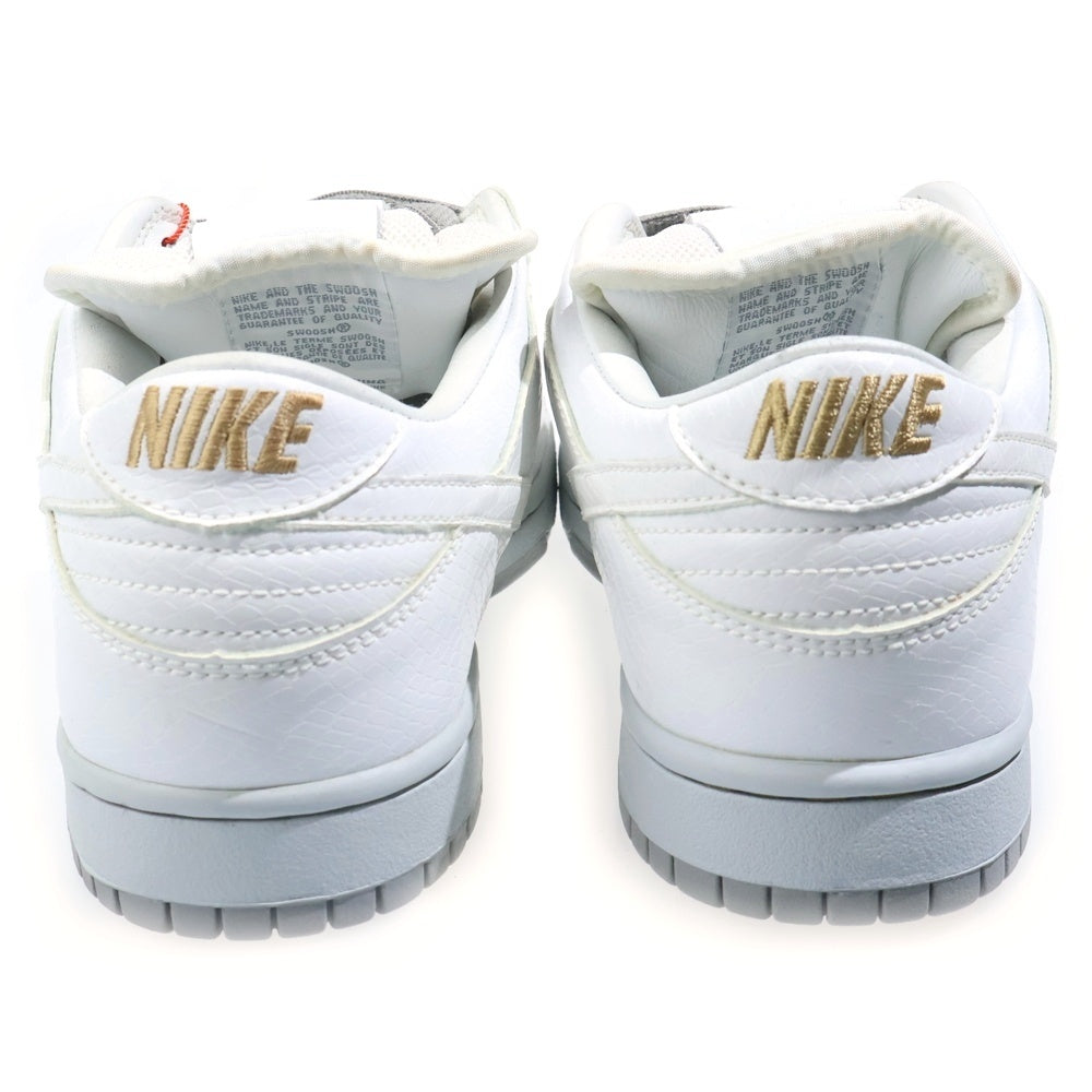 NIKE SB(ナイキエスビー) 【観賞用 2006年製】 DUNK LOW PREMIUM MEDICOM 4 313170-111 ダンク プレミアム メディコム4 白スネーク ローカットスニーカー ホワイト US9/27.0cm