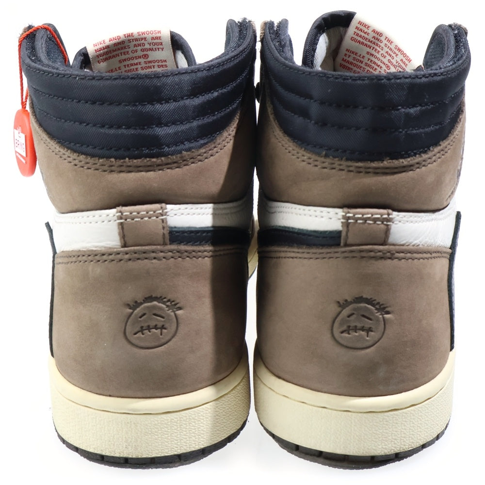 NIKE(ナイキ) ×TRAVIS SCOTT AIR JORDAN 1 HIGH OG TS SP CD4487-100 トラヴィススコット エアジョーダン1 ハイカットスニーカー ブラウン/ホワイト US11/29.0cm