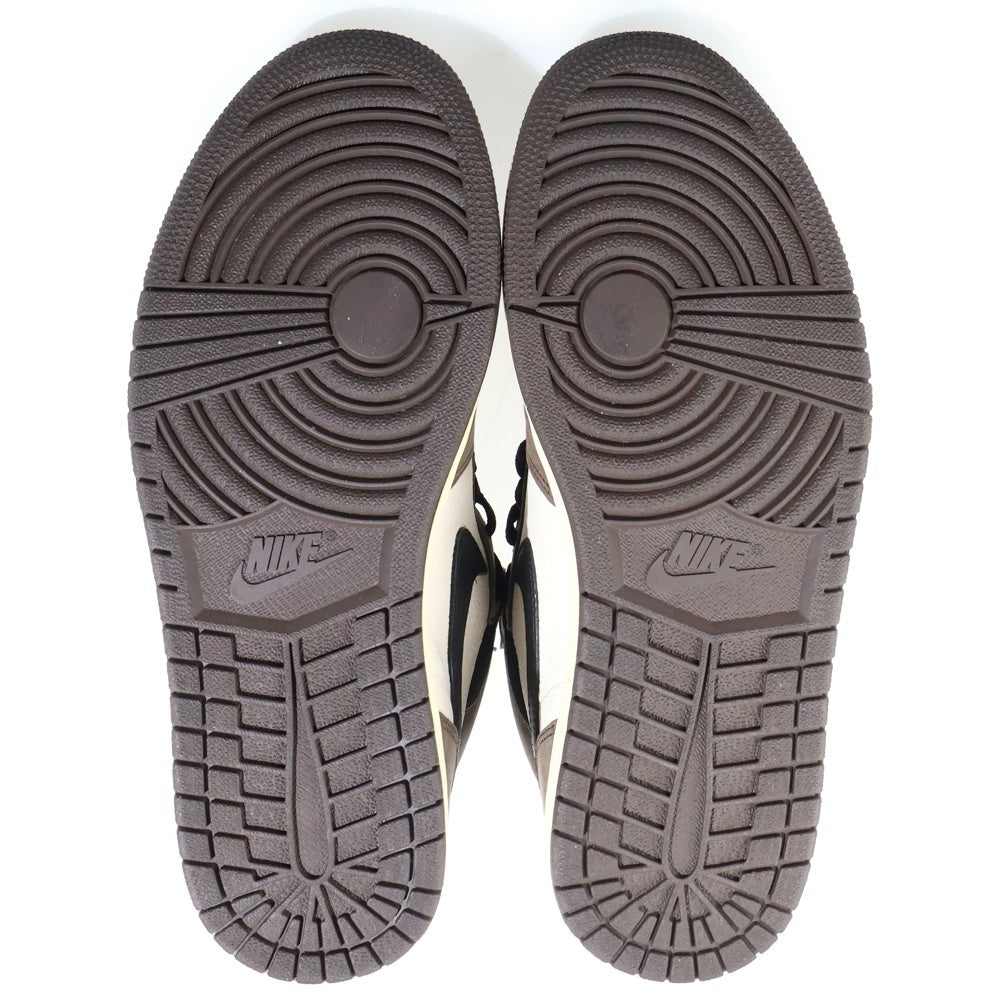 NIKE(ナイキ) ×TRAVIS SCOTT AIR JORDAN 1 RETRO HIGH OG TS SP CD4487-100 トラヴィススコット エアジョーダン1 ハイカットスニーカー ブラウン/ホワイト US9/27cm