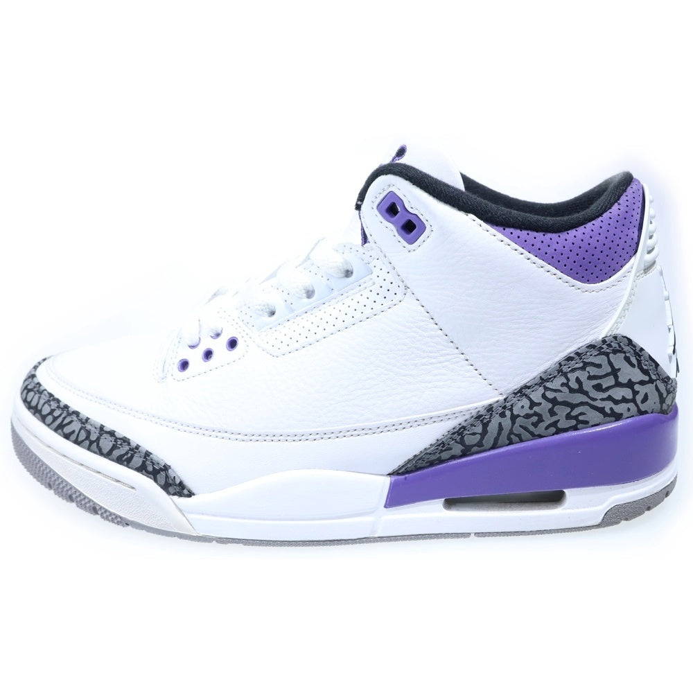 NIKE(ナイキ) AIR JORDAN 3 RETRO DARK IRIS CT8532-105 エアジョーダン3 レトロ ダークアイリス ハイカットスニーカー US9/27.0cm ホワイト/パープル