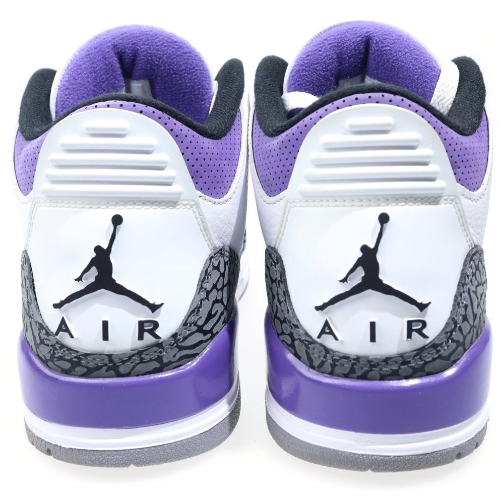 NIKE(ナイキ) AIR JORDAN 3 RETRO DARK IRIS CT8532-105 エアジョーダン3 レトロ ダークアイリス ハイカットスニーカー US9/27.0cm ホワイト/パープル