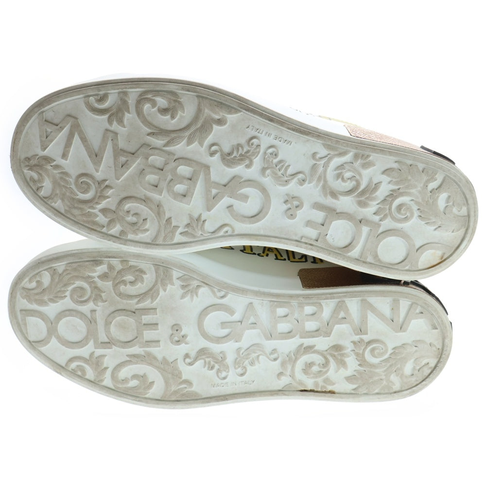DOLCE & GABBANA(ドルチェアンドガッバーナ) グラフィックプリントレザーローカットスニーカー CS1570 ホワイト 6