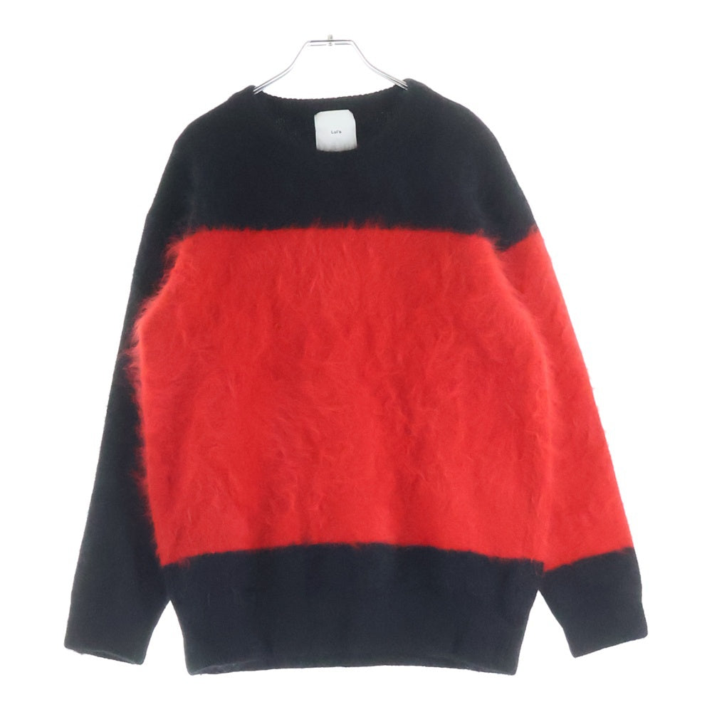 Lui's(ルイス) 17AW アンゴラニット セーター ブラック/レッド LU17S0050320100