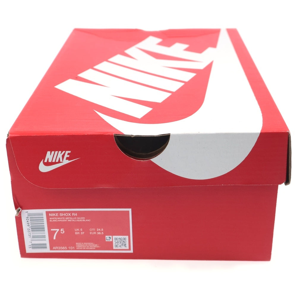 NIKE(ナイキ) WMNS Shox R4 AR3565-101 ウィメンズ ショックス R4 ローカットスニーカー US7.5/24.5cm ホワイト/シルバー レディース