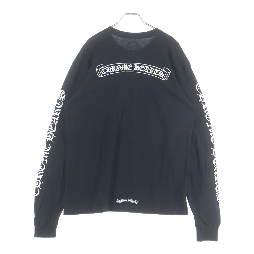 CHROME HEARTS(クロムハーツ) CH SCROLL LOGO L/S TEE スクロールロゴ アームプリント長袖Tシャツ ブラック