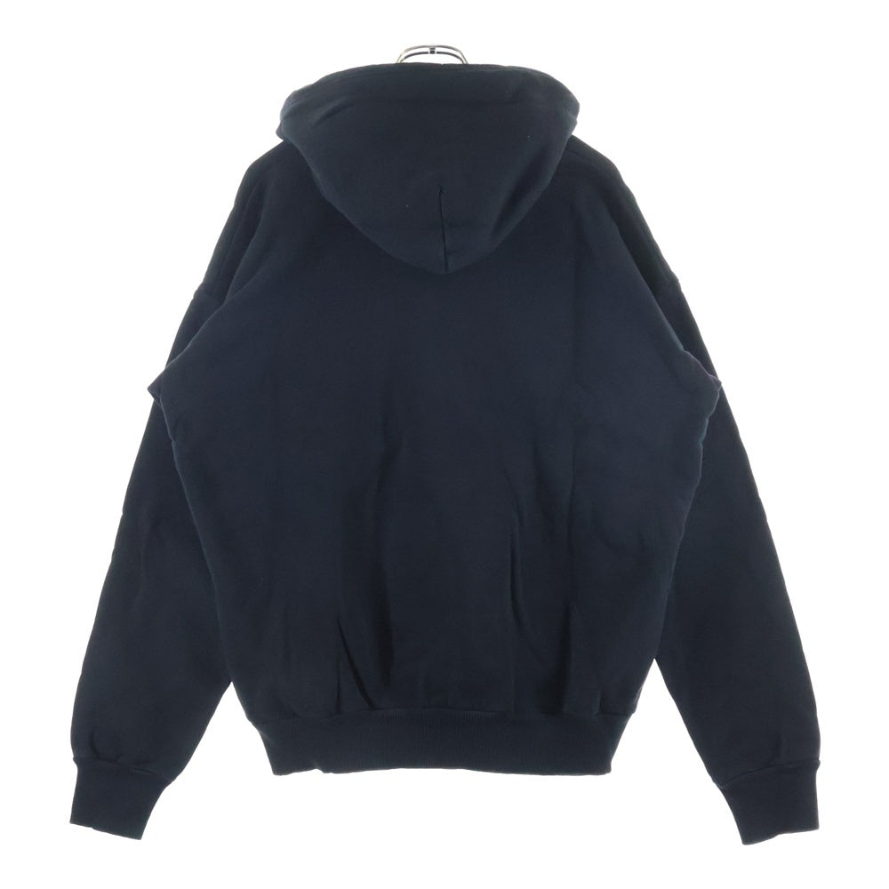 DIESEL(ディーゼル) フロントロゴ刺繍 スウェット プルオーバーパーカー コットン ブラック