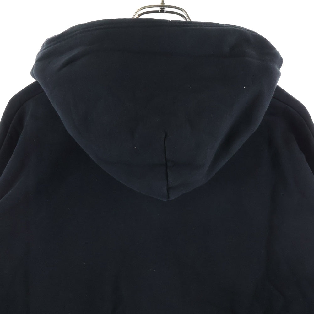 DIESEL(ディーゼル) フロントロゴ刺繍 スウェット プルオーバーパーカー コットン ブラック