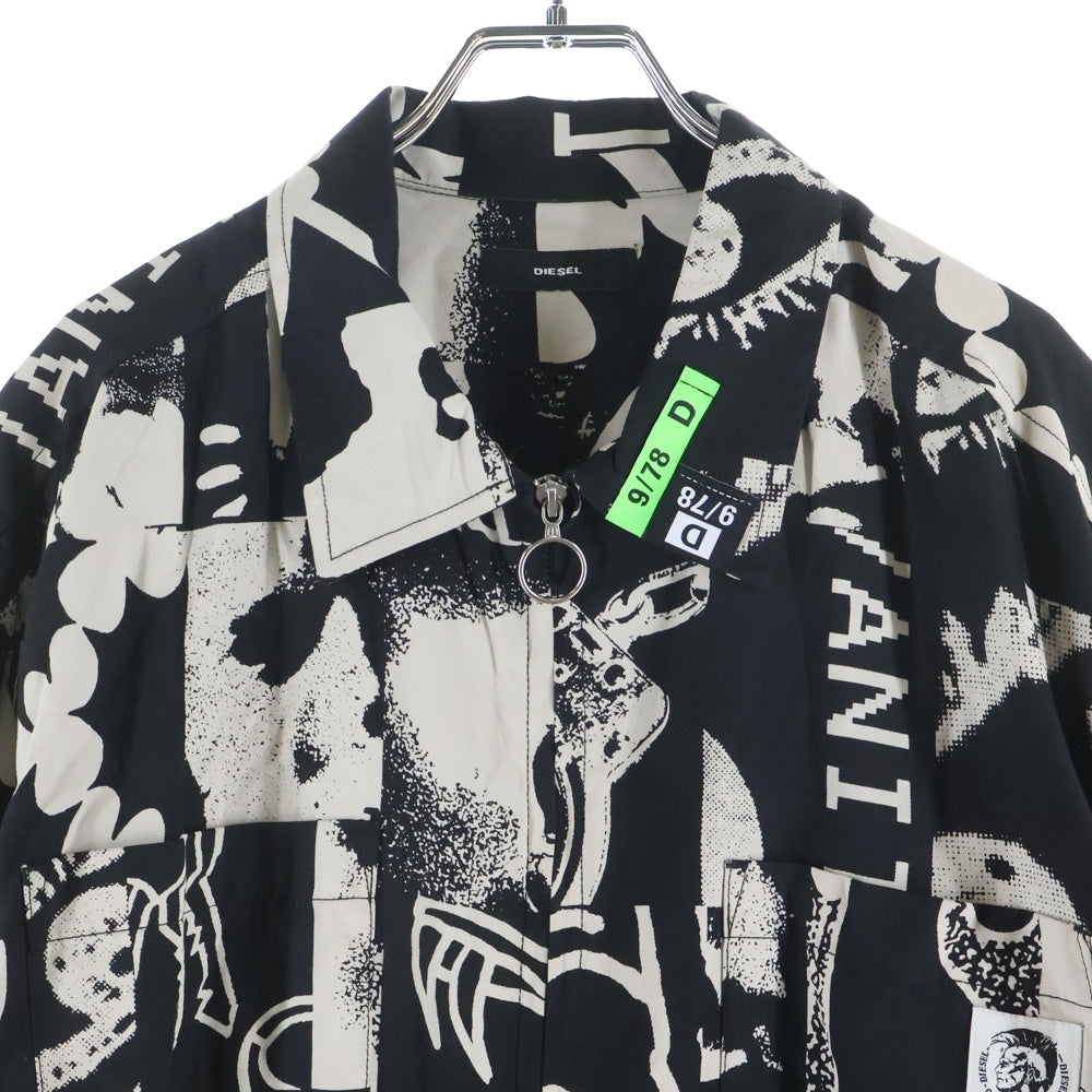 DIESEL(ディーゼル) ジップアップ ポケット 長袖シャツ リヨセル 総柄