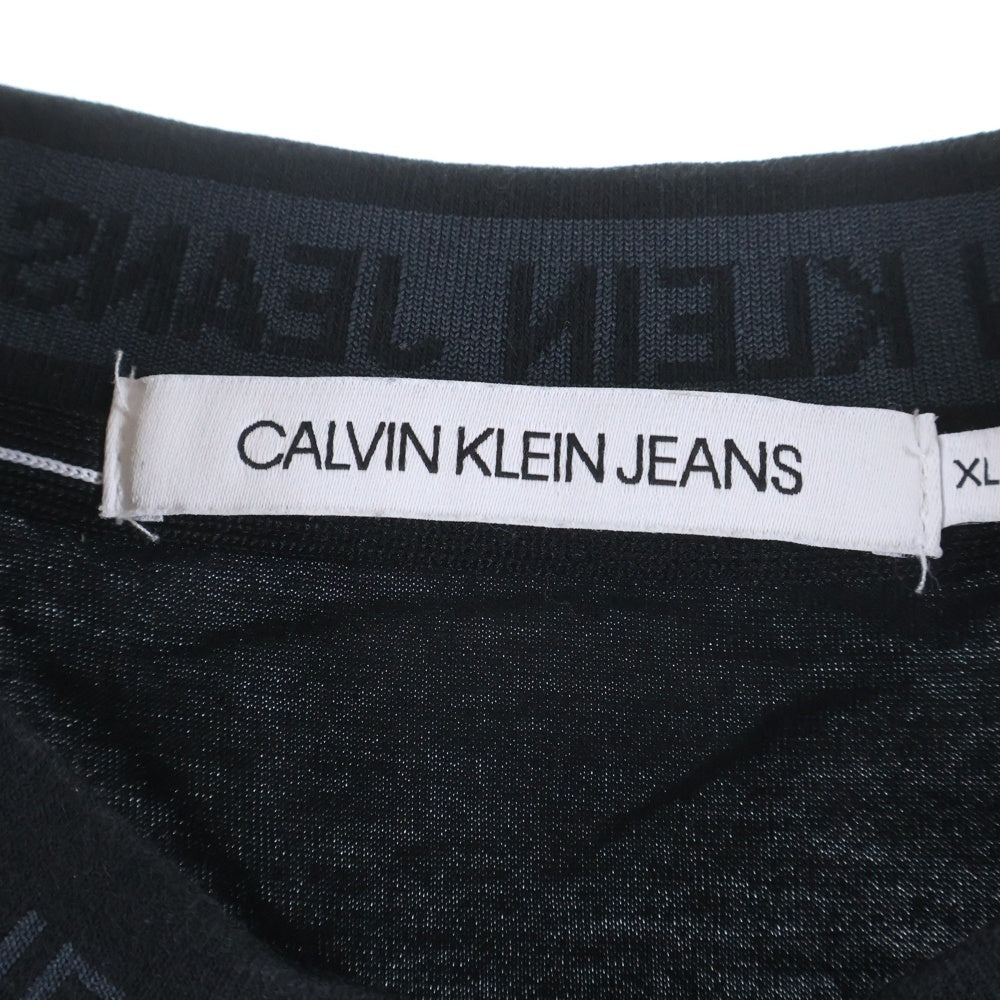Calvin Klein(カルバンクライン) クルーネック 半袖Tシャツ コットン ブラック