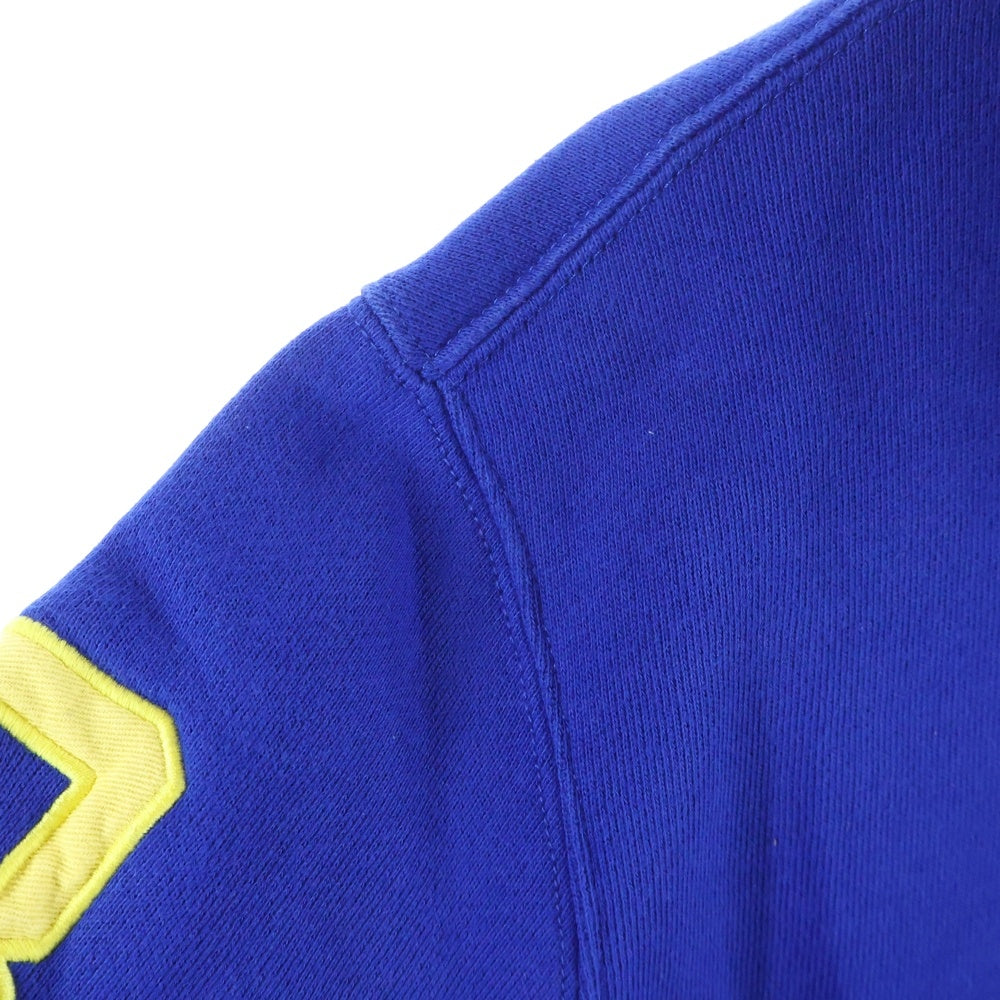 RALPH LAUREN(ラルフローレン) フロントロゴ刺繍 スウェットプルオーバーパーカー コットン ブルー