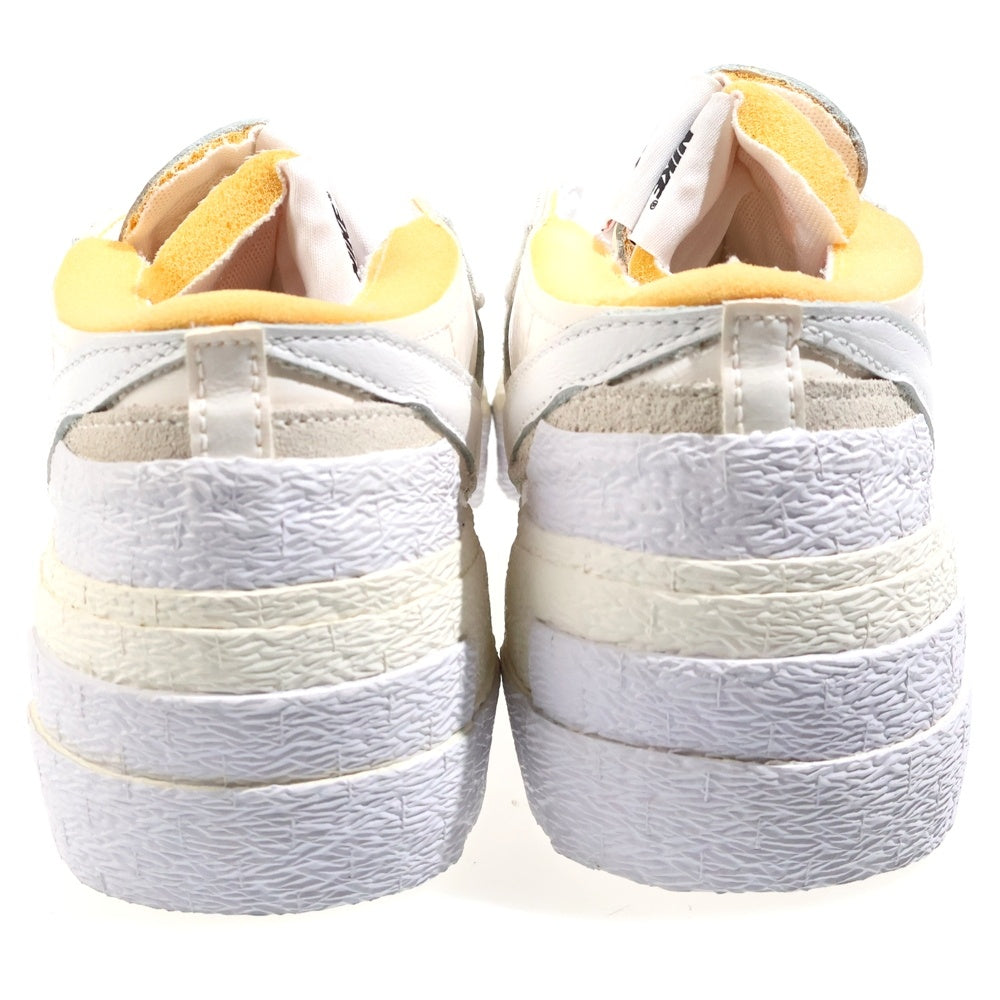 NIKE(ナイキ) ×SACAI BLAZER LOW WHITE PATENT LEATHER DM6443-100 サカイ ブレイザー パテント レザーローカットスニーカー ホワイト US10.5/28.5cm