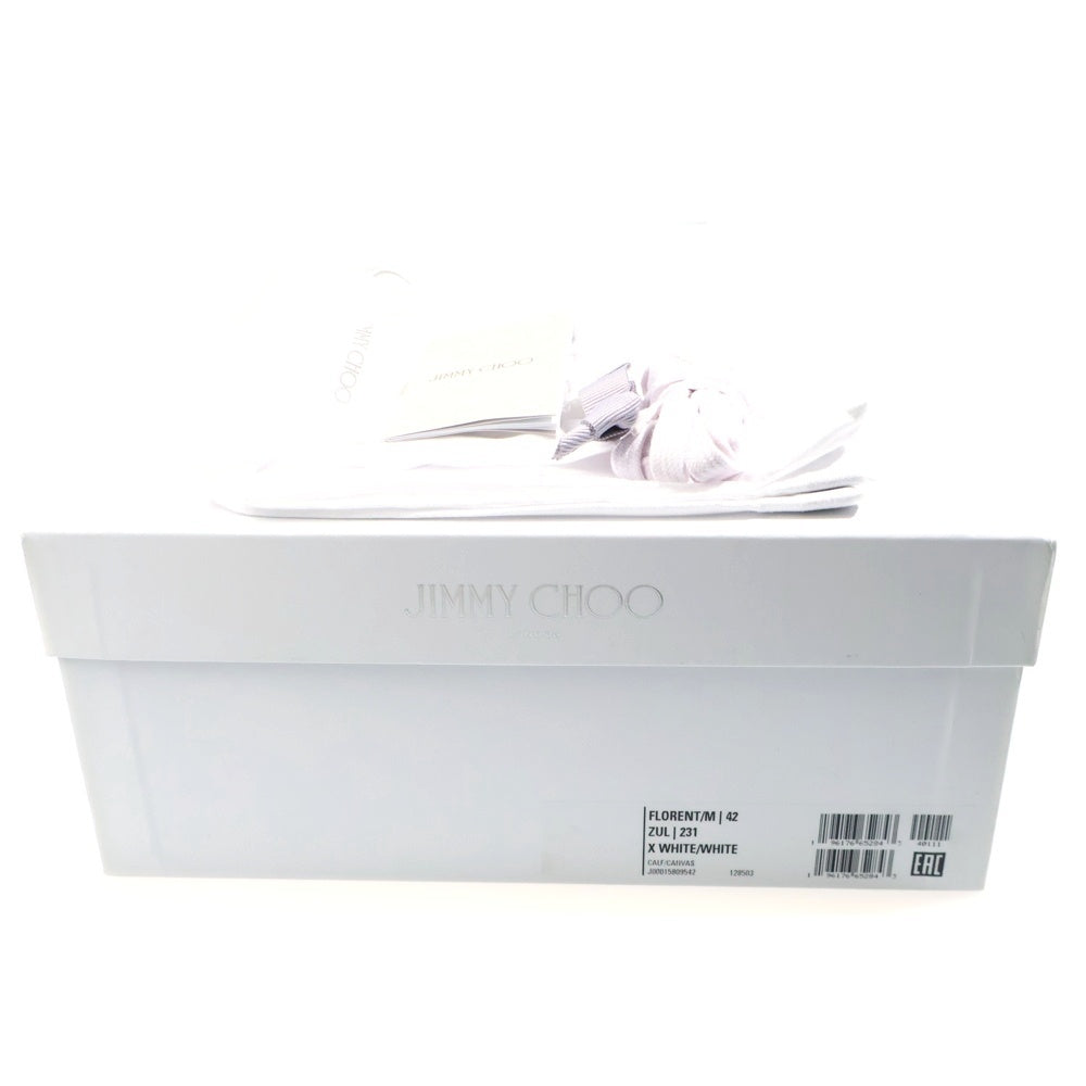 JIMMY CHOO(ジミーチュウ) FLORENT-M MZUL44 フローレント キャンバス ローカットスニーカー ホワイト