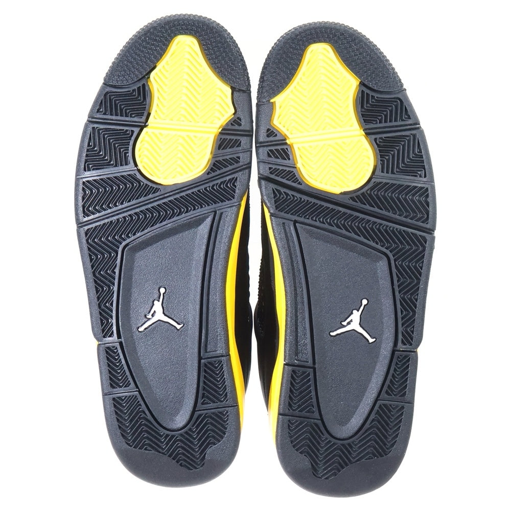 NIKE(ナイキ) AIR JORDAN 4 RETRO THUNDER DH6927-017 エアジョーダン 4 レトロ サンダー ハイカットスニーカー ブラック/イエロー US9.5/27.5cm