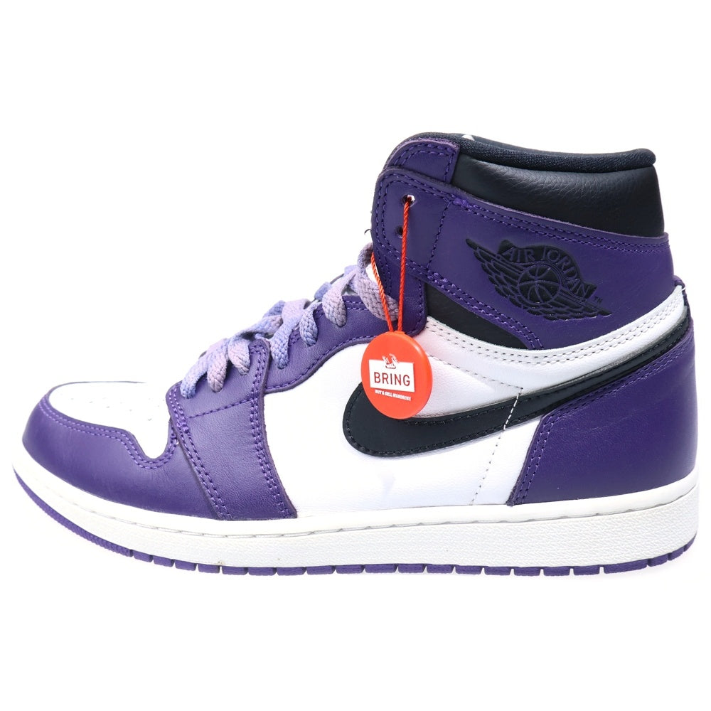 NIKE(ナイキ) AIR JORDAN 1 RETRO HIGH OG COURT PURPLE 555088-500 エアジョーダン1 レトロ ハイ コート パープル ハイカットスニーカー ホワイト/パープル US9.5/27.5cm