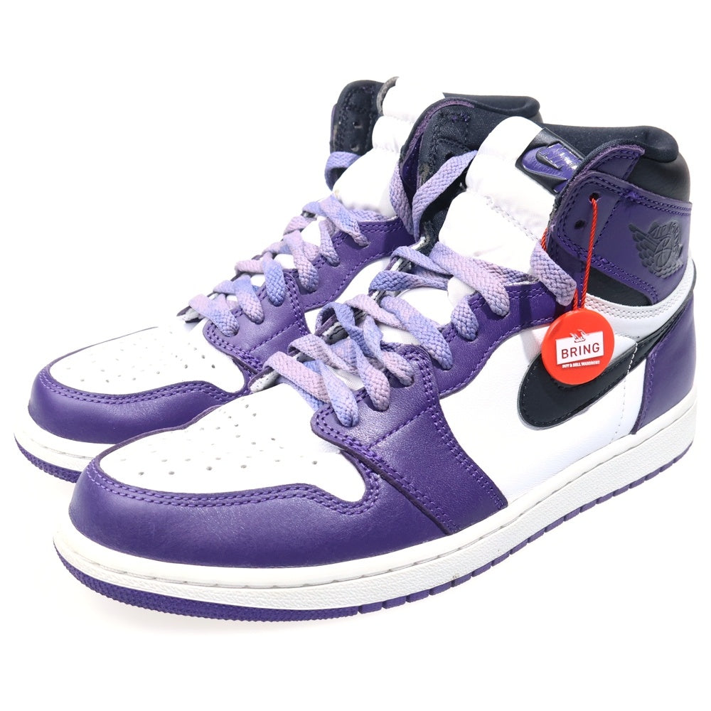 NIKE(ナイキ) AIR JORDAN 1 RETRO HIGH OG COURT PURPLE 555088-500 エアジョーダン1 レトロ ハイ コート パープル ハイカットスニーカー ホワイト/パープル US9.5/27.5cm