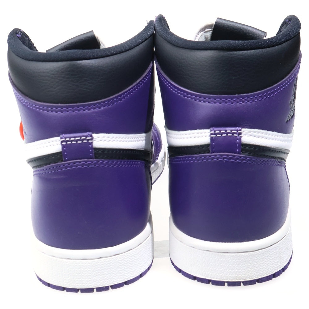 NIKE(ナイキ) AIR JORDAN 1 RETRO HIGH OG COURT PURPLE 555088-500 エアジョーダン1 レトロ ハイ コート パープル ハイカットスニーカー ホワイト/パープル US9.5/27.5cm