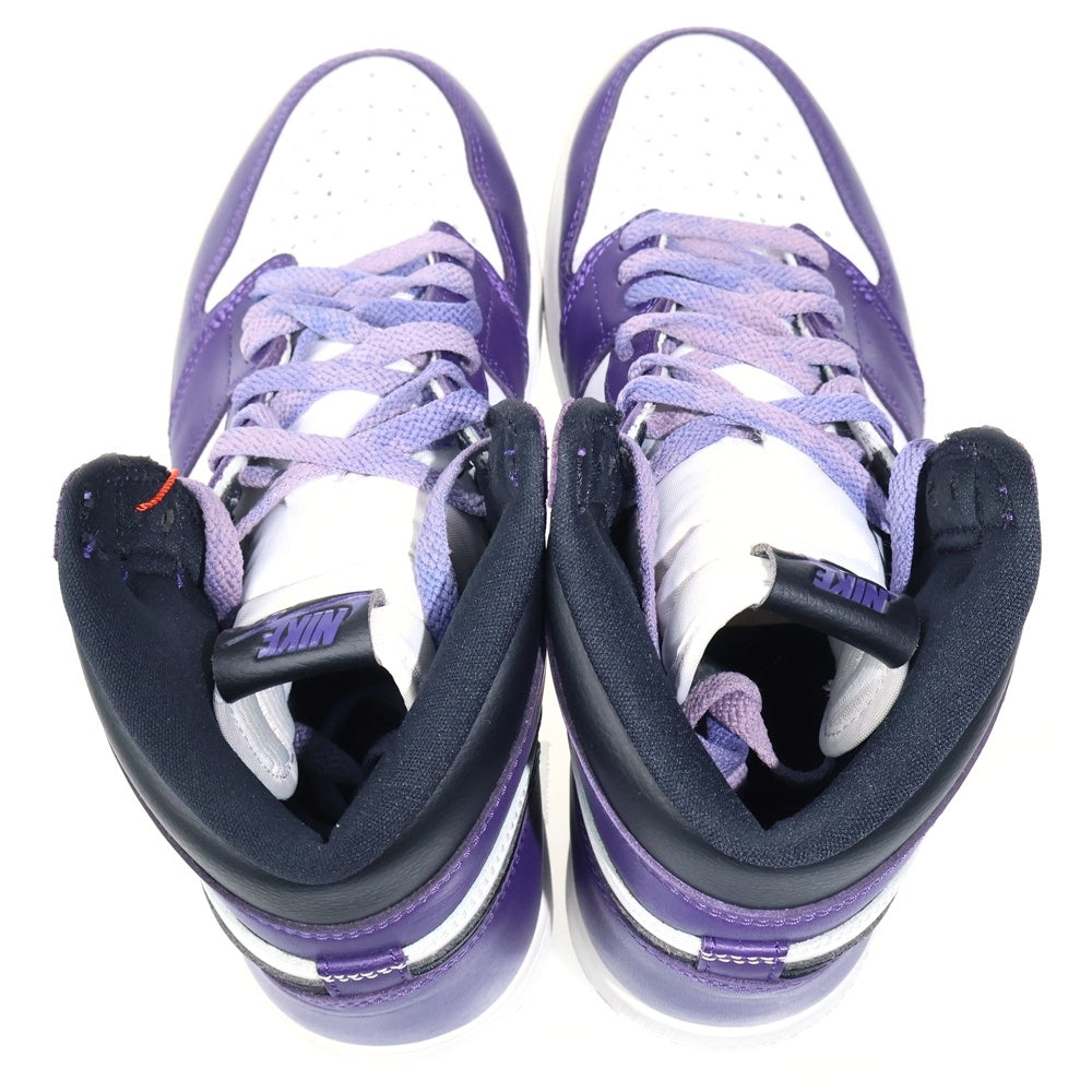 NIKE(ナイキ) AIR JORDAN 1 RETRO HIGH OG COURT PURPLE 555088-500 エアジョーダン1 レトロ ハイ コート パープル ハイカットスニーカー ホワイト/パープル US9.5/27.5cm