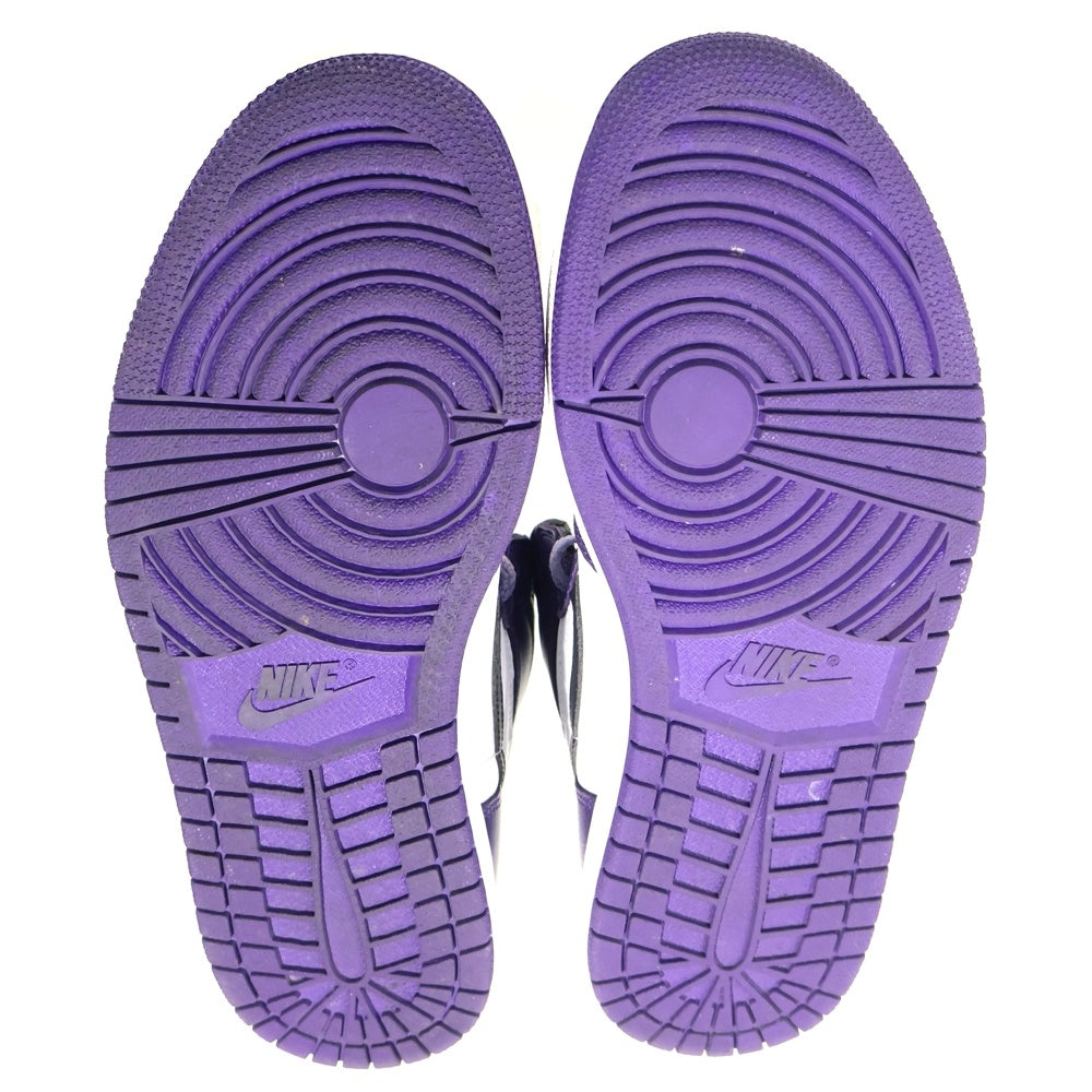 NIKE(ナイキ) AIR JORDAN 1 RETRO HIGH OG COURT PURPLE 555088-500 エアジョーダン1 レトロ ハイ コート パープル ハイカットスニーカー ホワイト/パープル US9.5/27.5cm