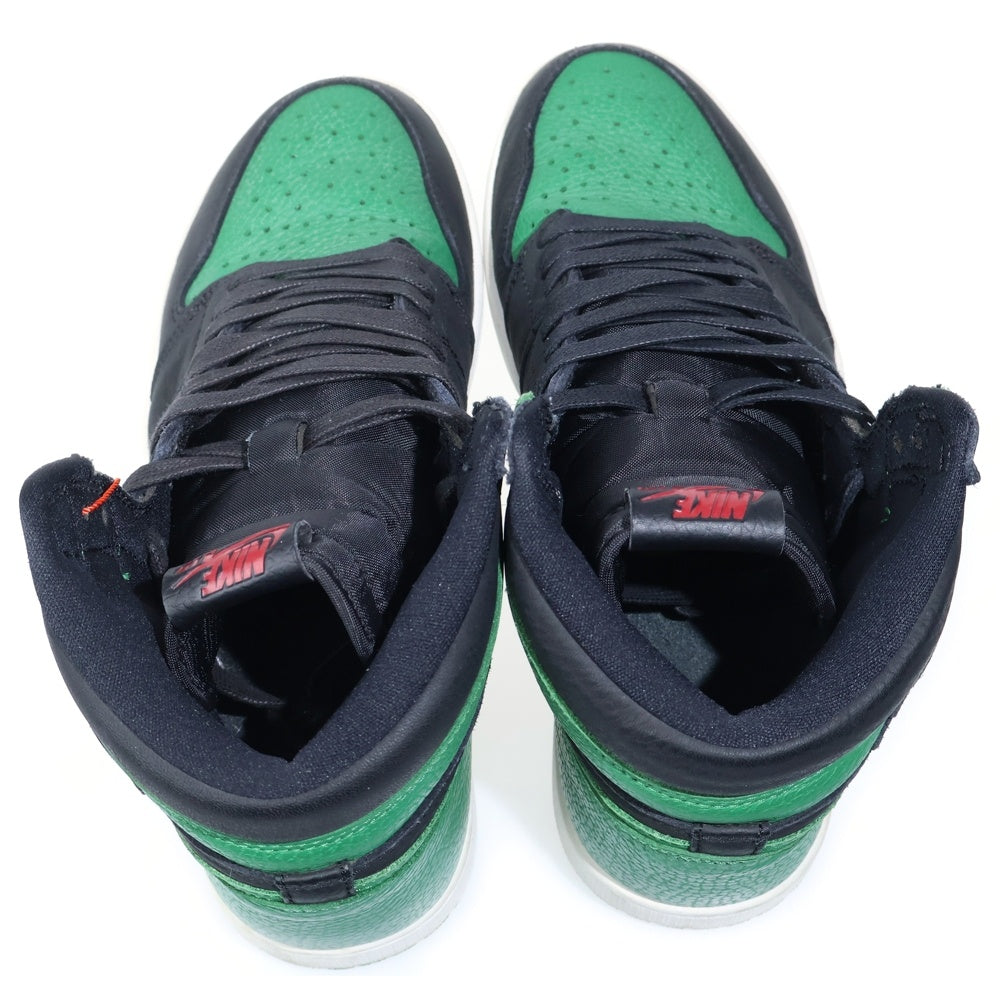 NIKE(ナイキ) AIR JORDAN 1 RETRO HIGH OG PINE GREEN 2020 555088-030 エアジョーダン1 パイングリーン ハイカットスニーカー ブラック/グリーン US9.5/27.5cm