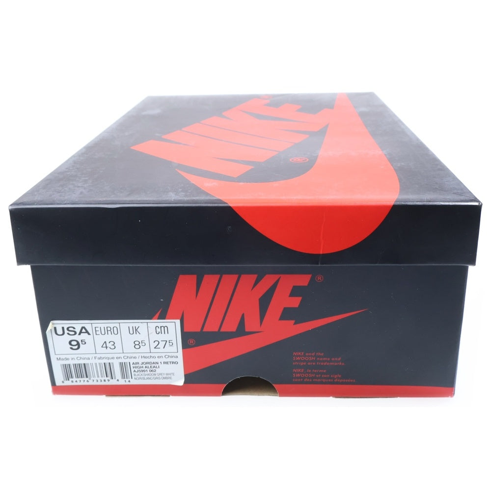 NIKE(ナイキ) ×ALEALI MAY AIR JORDAN 1 RETRO HIGH AJ5991-062 アレイリ・メイ エアジョーダン1 レトロ ハイカットスニーカー US9.5/27.5cm ブラック/グレー