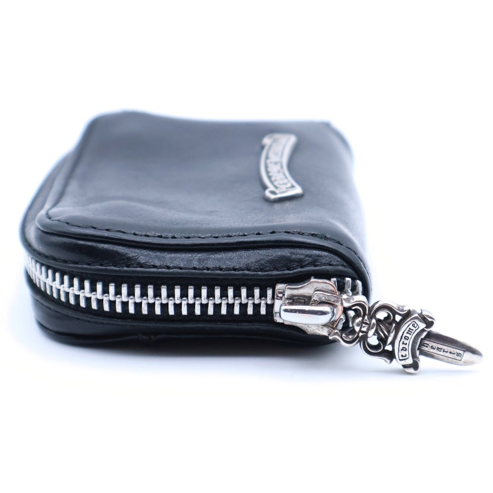 CHROME HEARTS(クロムハーツ) COIN CASE コインケース ダガーラウンドジップレザーコインケース ブラック